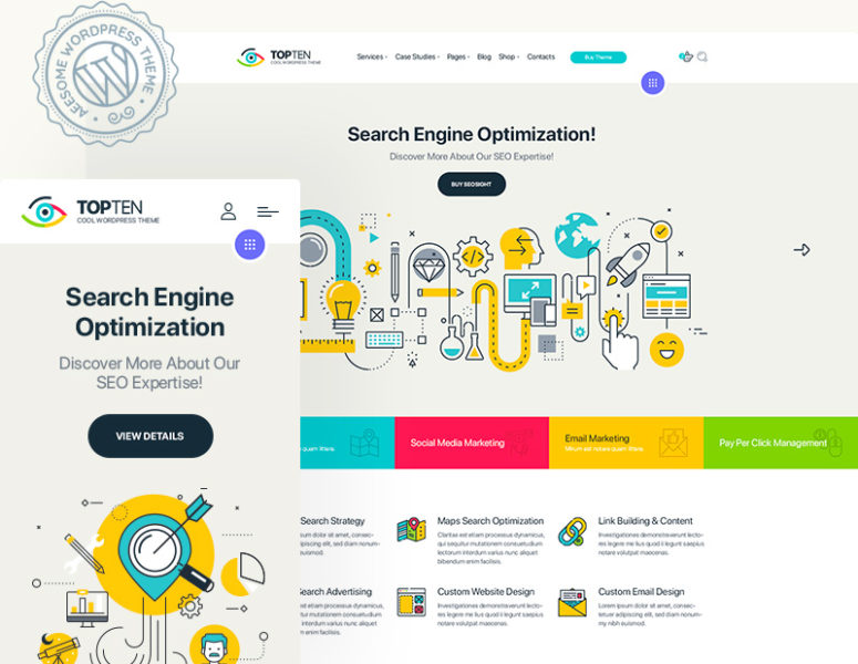 TopTen – Digital SEO Agency WP Theme